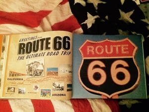 livre mythique route 66 panneau de route