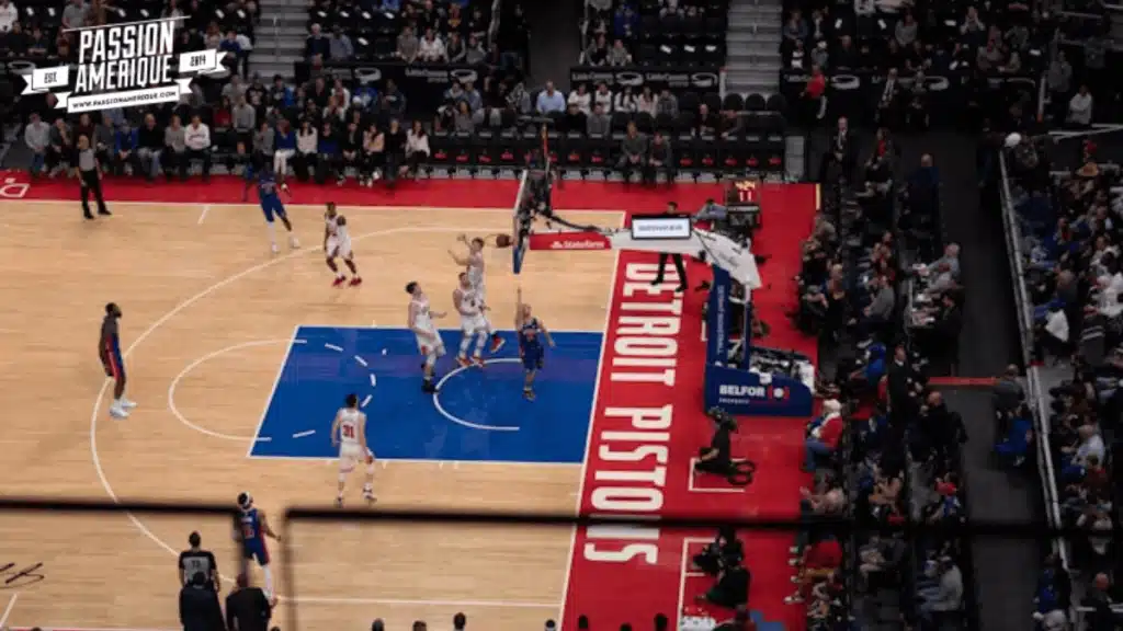 vue des gradins l ors d un match de nba des detroit pistons