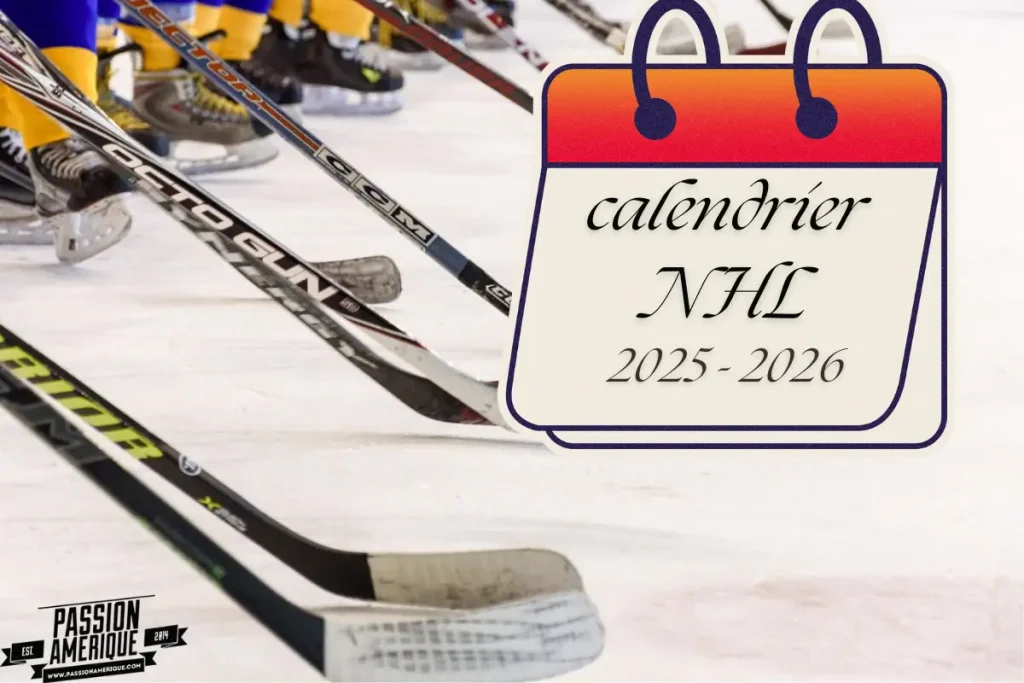stade de hockey sur glace avec calendrier NHL