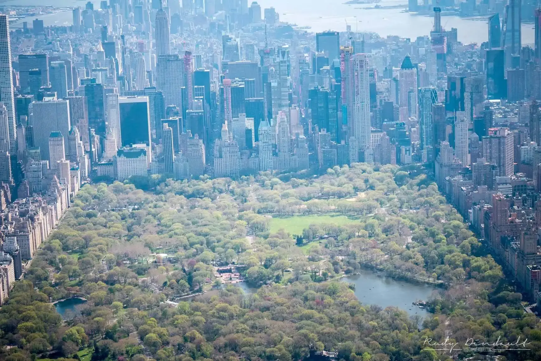 Vue aérienne de Central Park prise lors de notre tour en hélicoptère à New York.