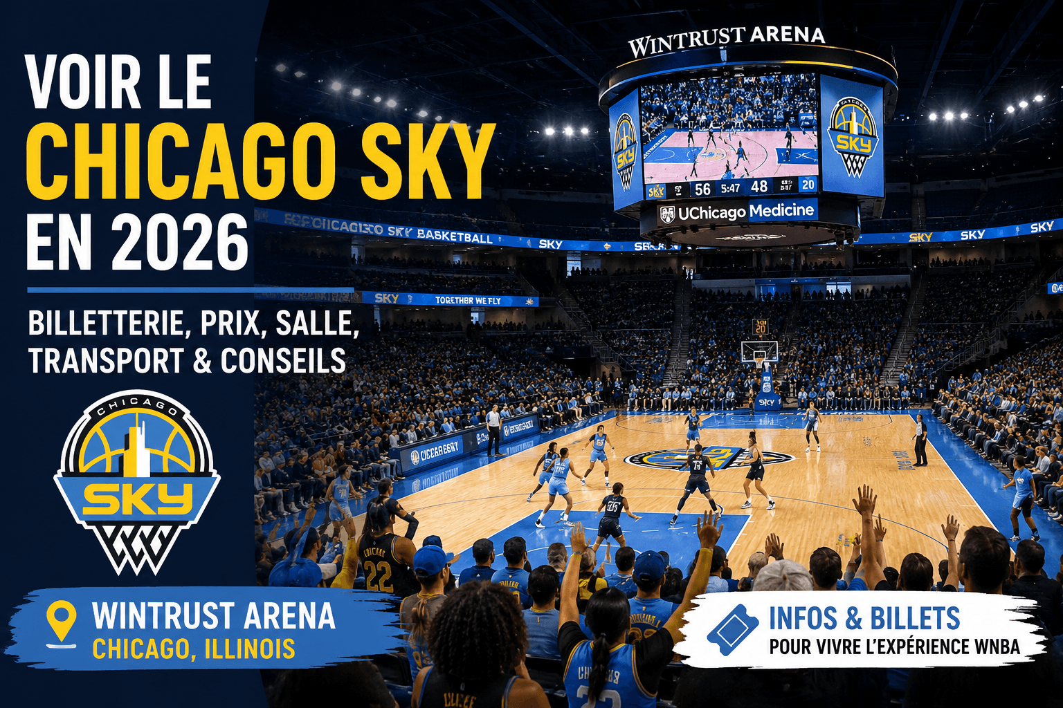 Chicago Sky 2026 lors d'un match WNBA à la Wintrust Arena