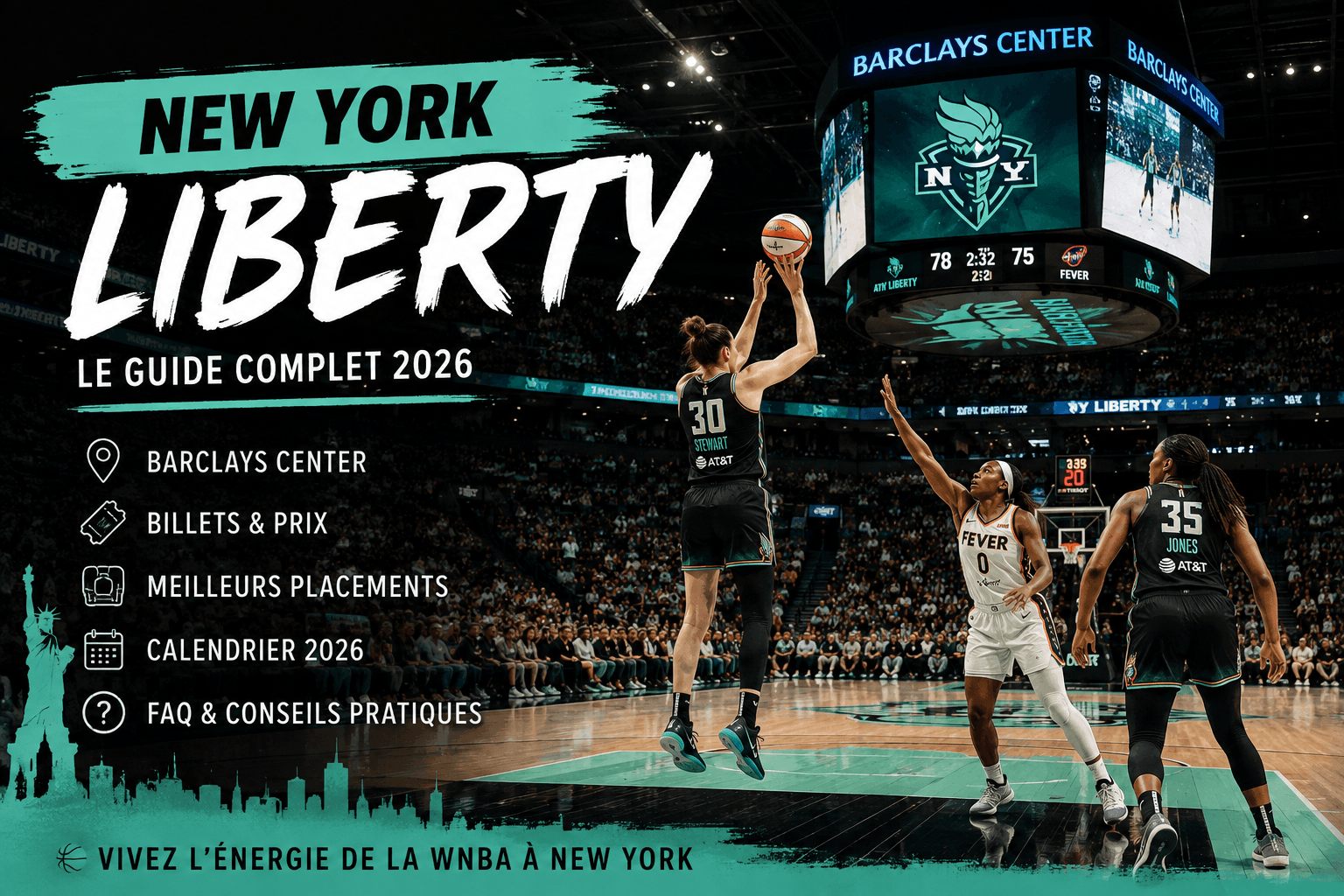 New York Liberty 2026 au Barclays Center à Brooklyn